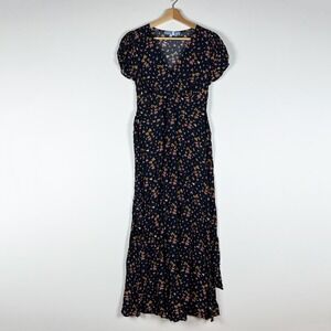 Hill House Home The Rae Maxi Dress Straight Fuchsia Lucky Charm Print Pattern XS